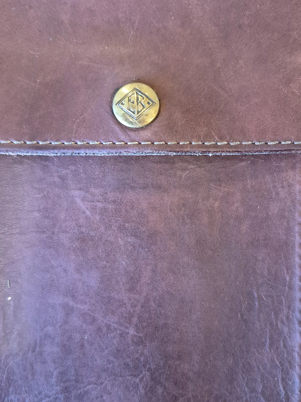 Classic Brown Leather Crossbody Phone Bag VINTAGE